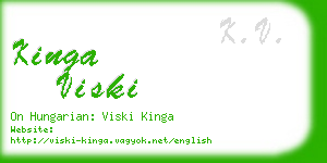 kinga viski business card